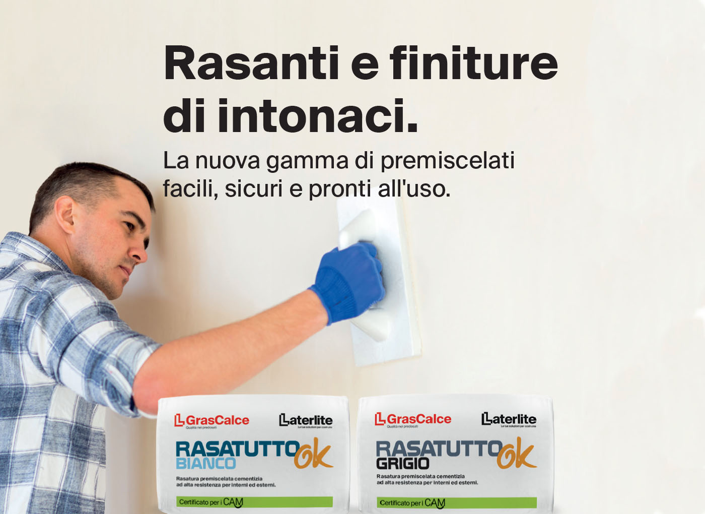 Rasanti e finiture di intonaci